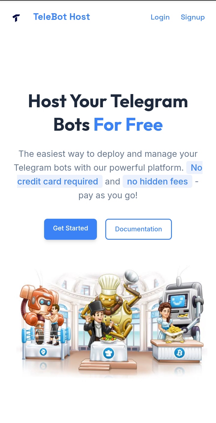 TeleBotHost Homepage